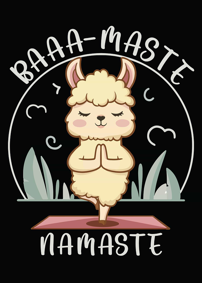 Llama Yoga Namaste