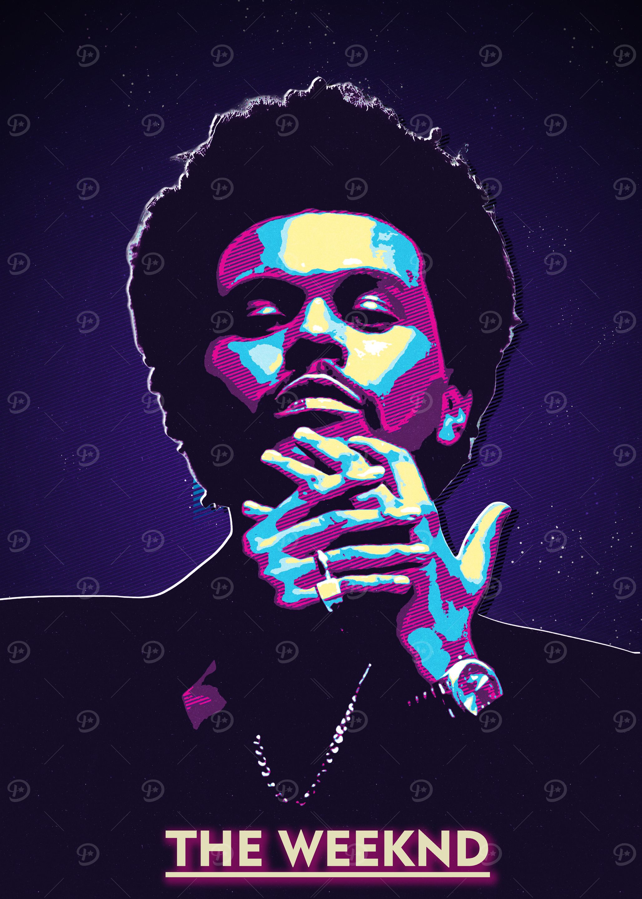 The Weeknd Retro Poster