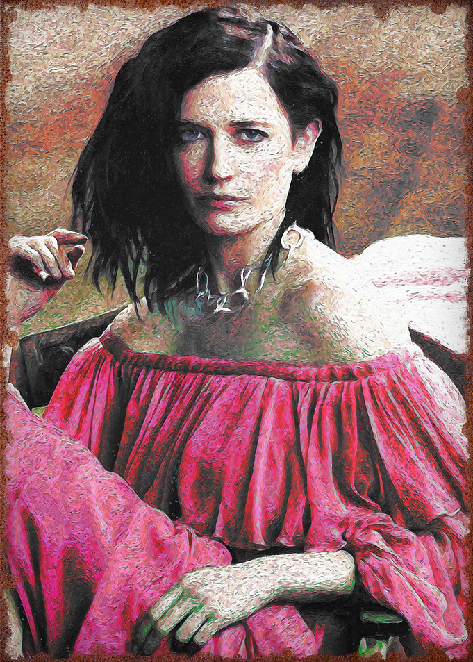 eva green in Pink Dress