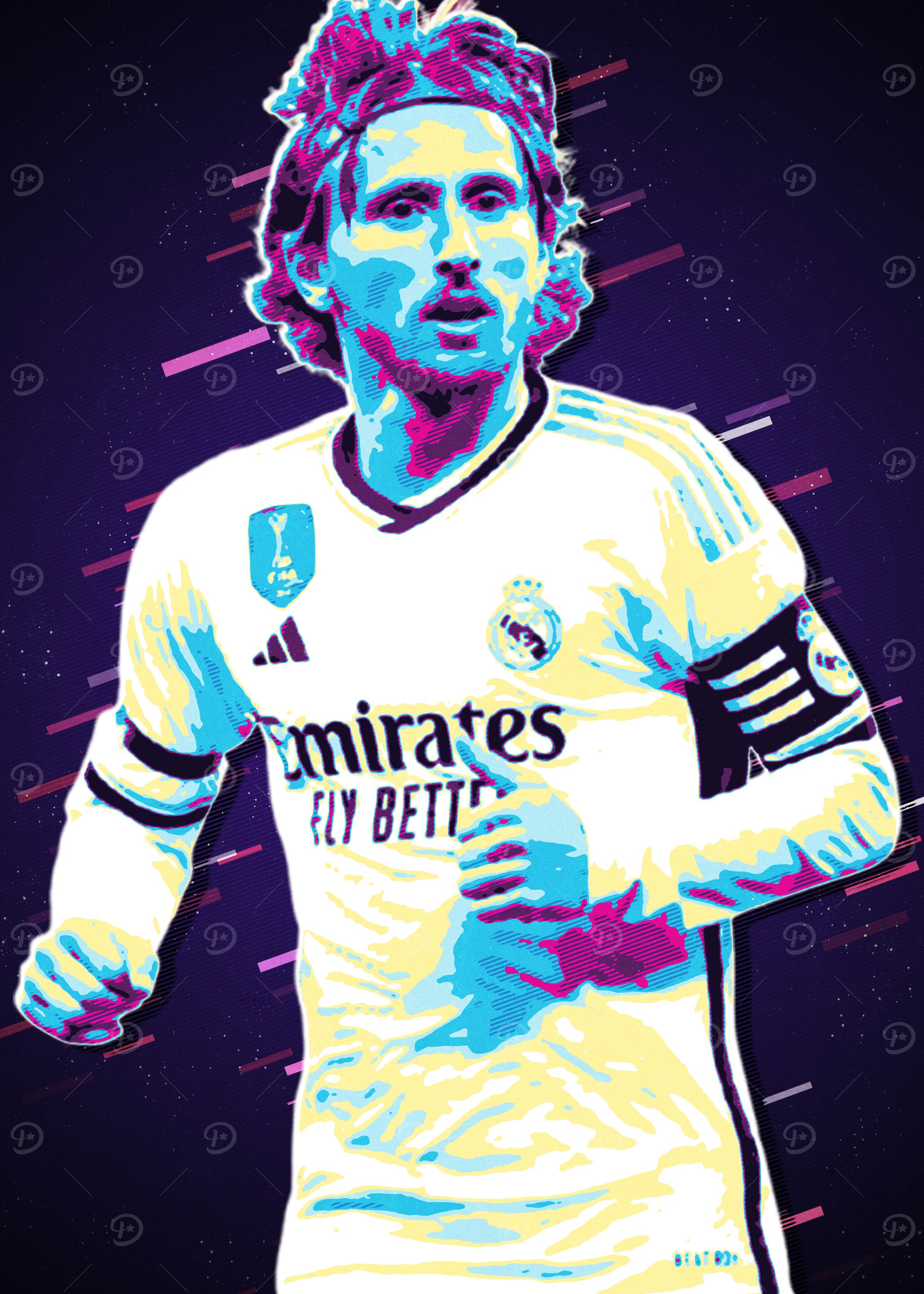Luka Modric Retro Art
