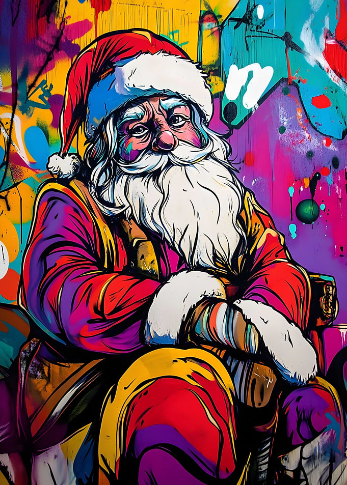 Santa Claus Graffiti Art
