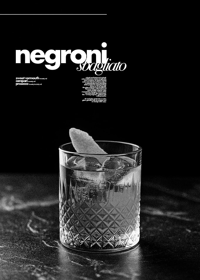 Negroni Sbagliato, Black and White