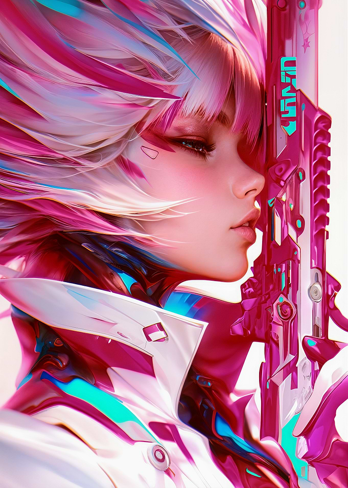 Cyberpunk Angel Girl