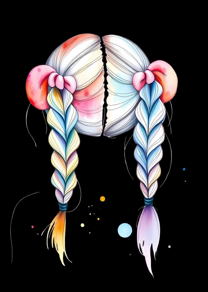 Colorful Braided Hair
