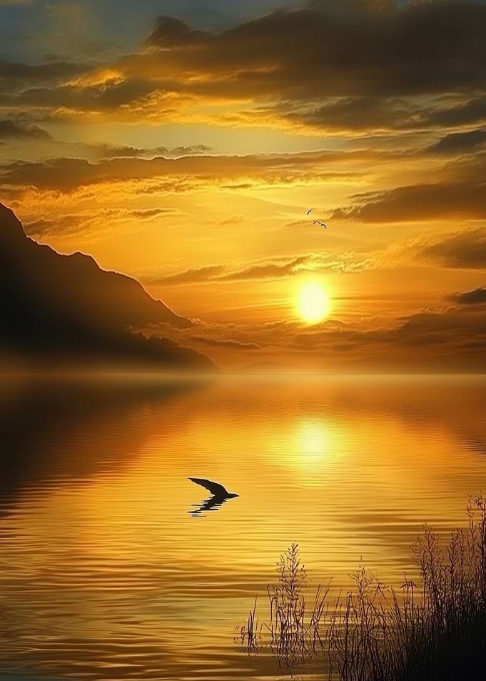 Golden Sunset Landscape
