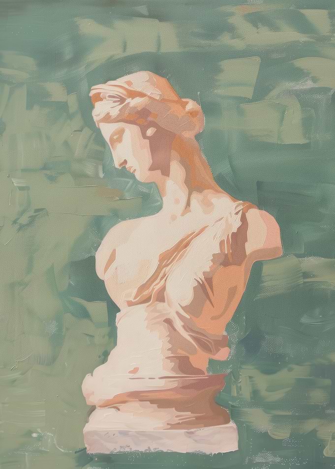 Venus de Milo Bust Painting