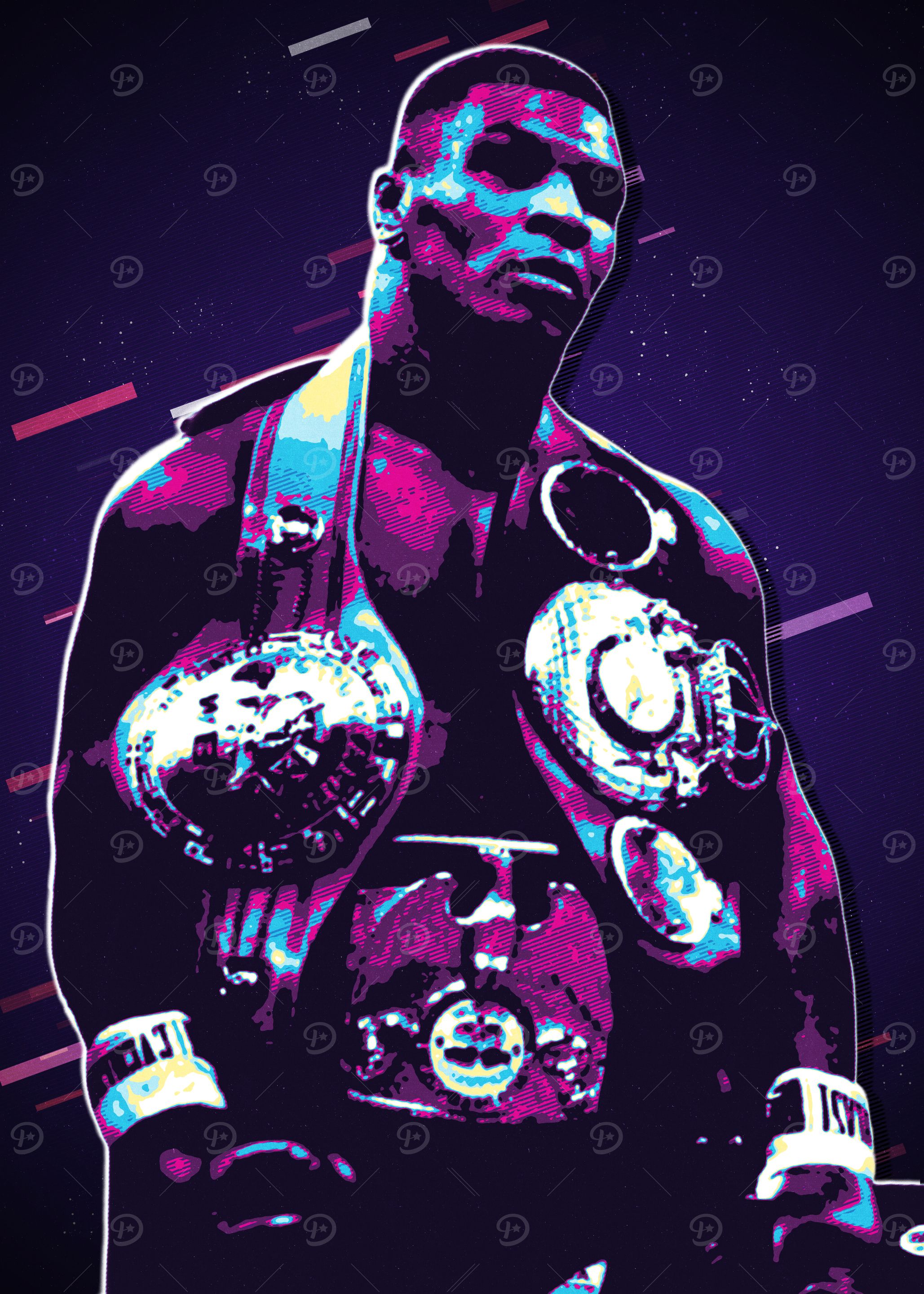 Mike Tyson Retro Art