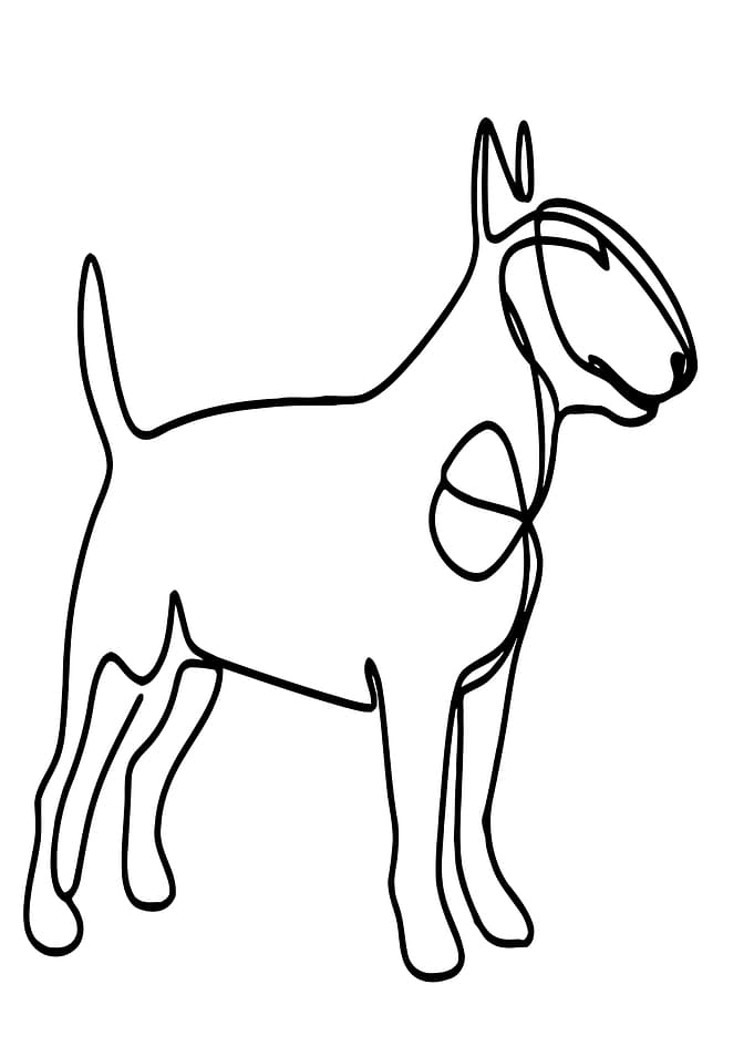 Bull Terrier Line Art