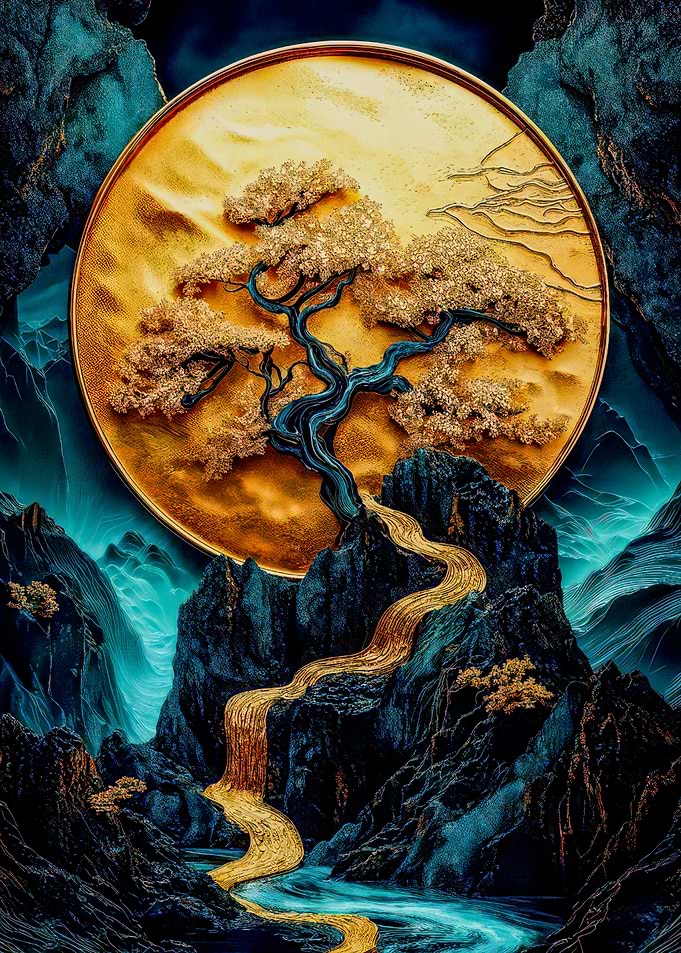 Golden Tree & Mountain Path