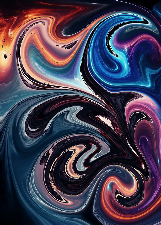 Abstract Swirling Colors
