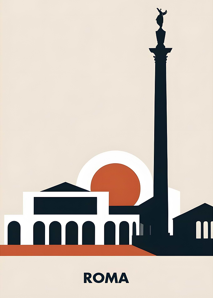 Roma Cityscape Silhouette
