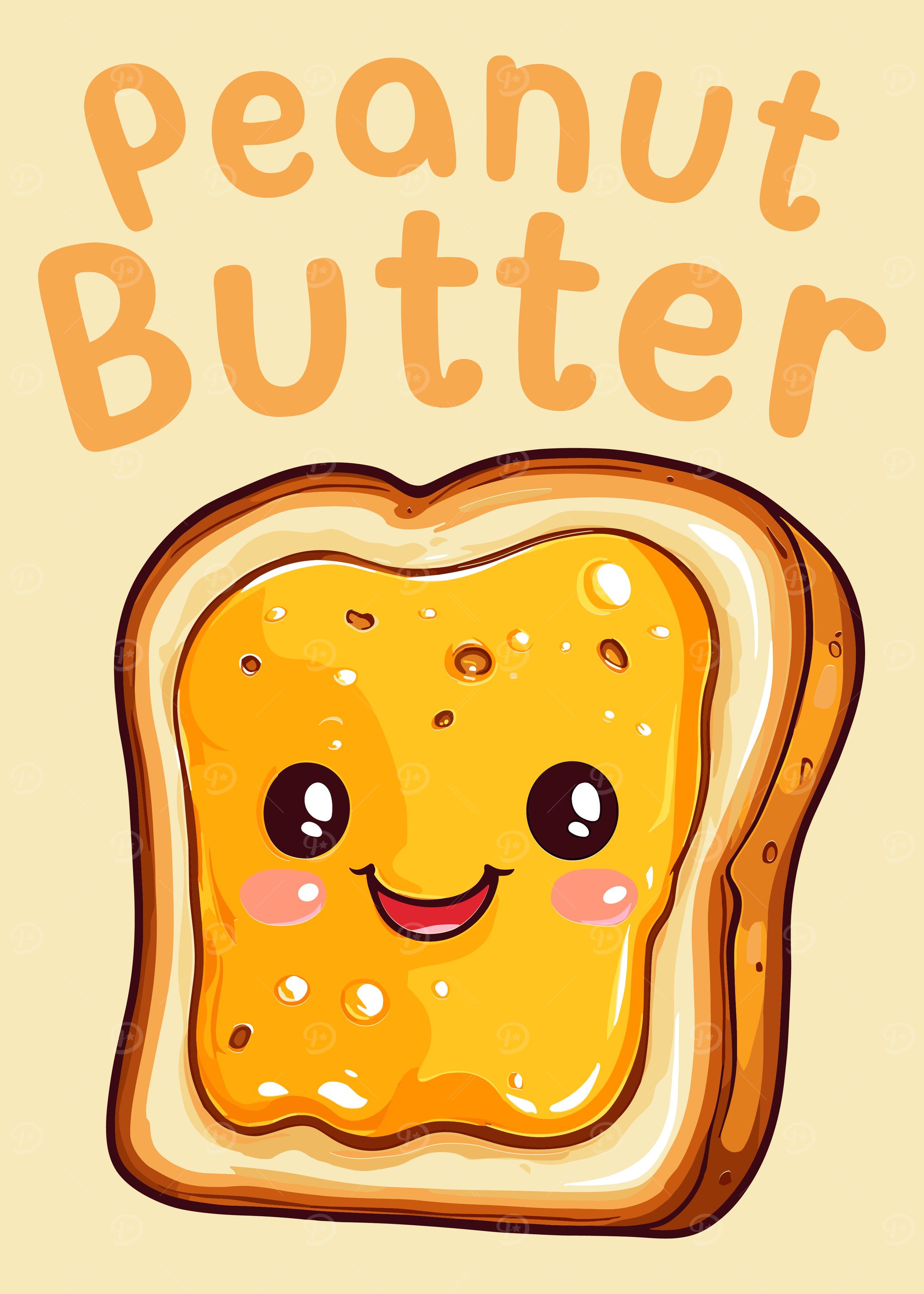 Cute Peanut Butter Toast