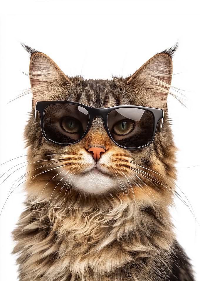Cool Maine Coon Cat in Sunglasses