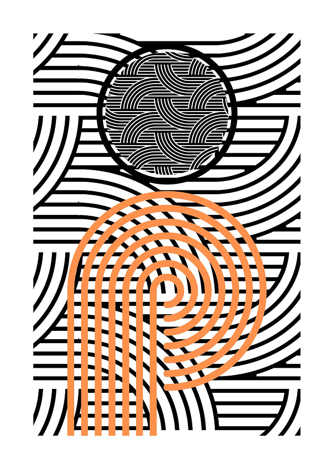 Abstract Geometric Art Print