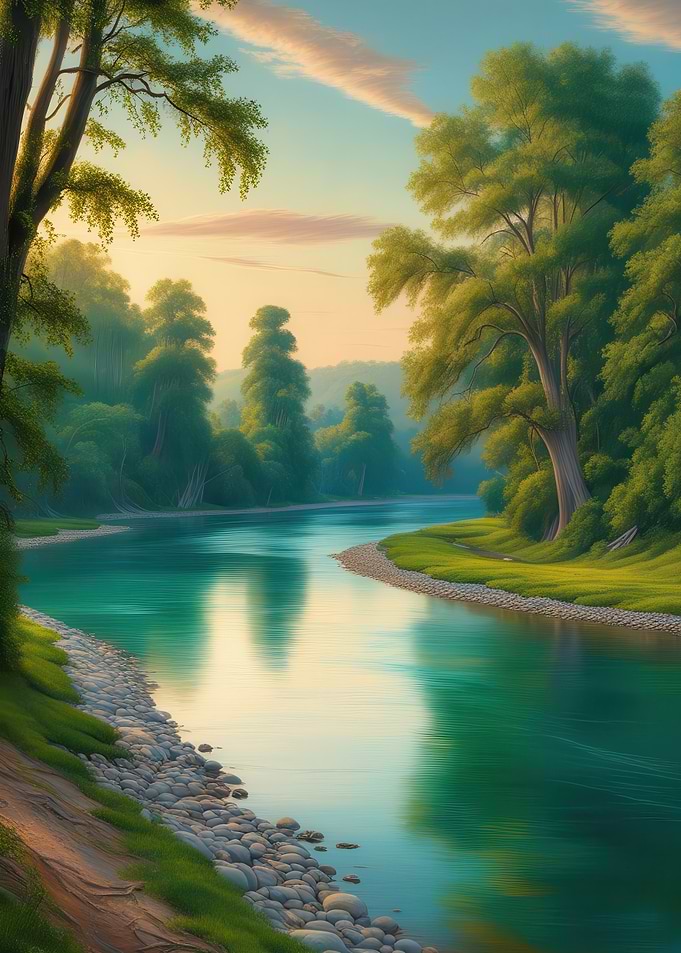 Serene River Landscape