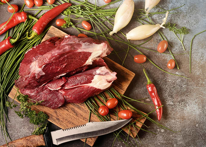 Raw Meat Herbs and Spices