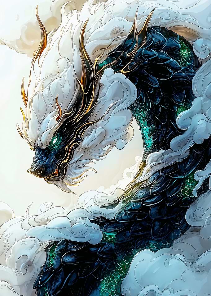 Azure Dragon Illustration
