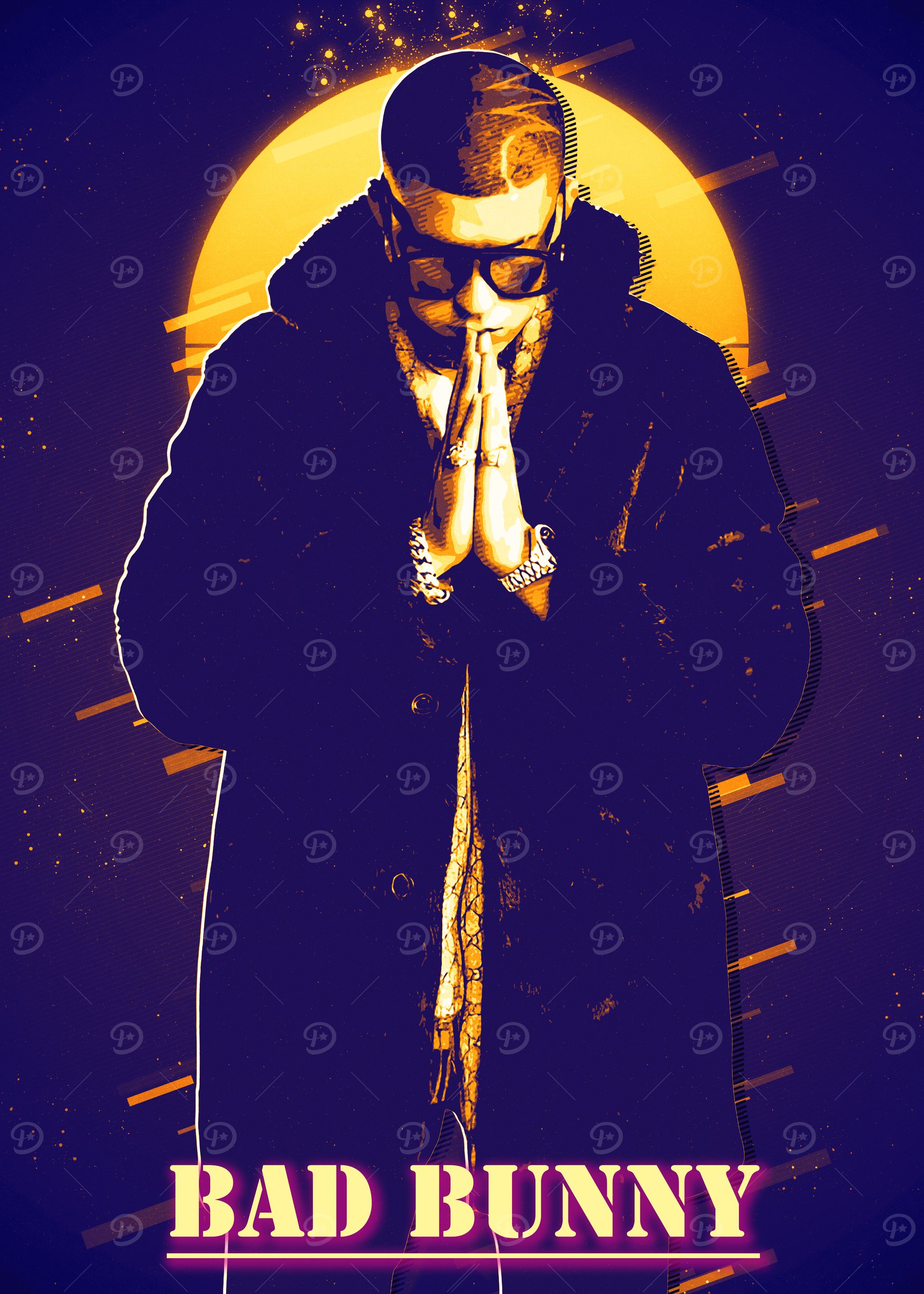 Bad Bunny Retro Poster