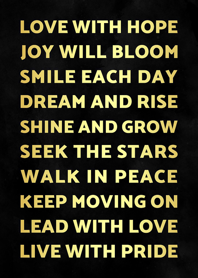 Love, Hope, and the Path to Joy : Quote Poster