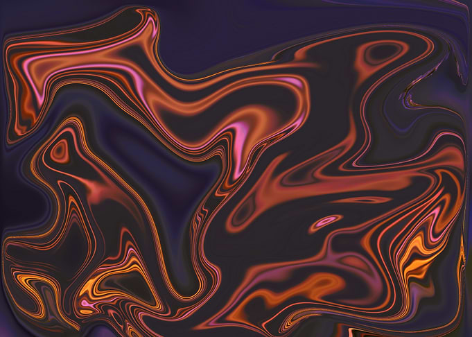 Abstract Liquid Art in Purple and Orange