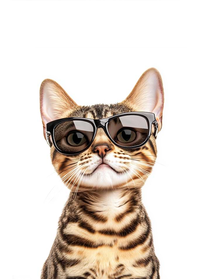 Cool Ocicat in Sunglasses