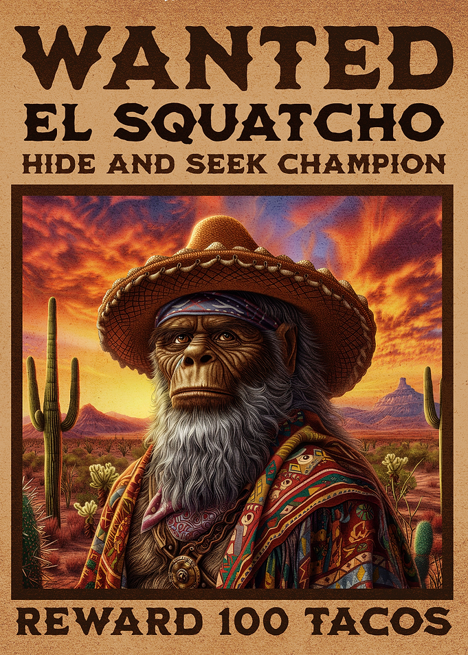 Wanted: El Squatcho Hide and Seek Champion