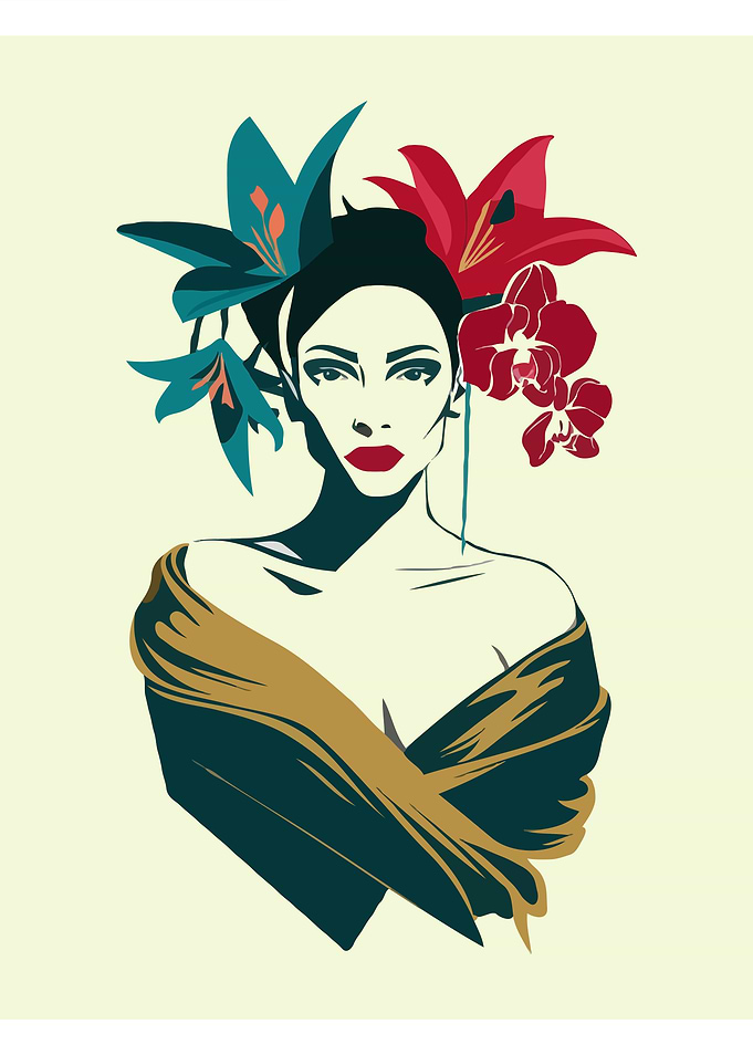 Woman with Flowers