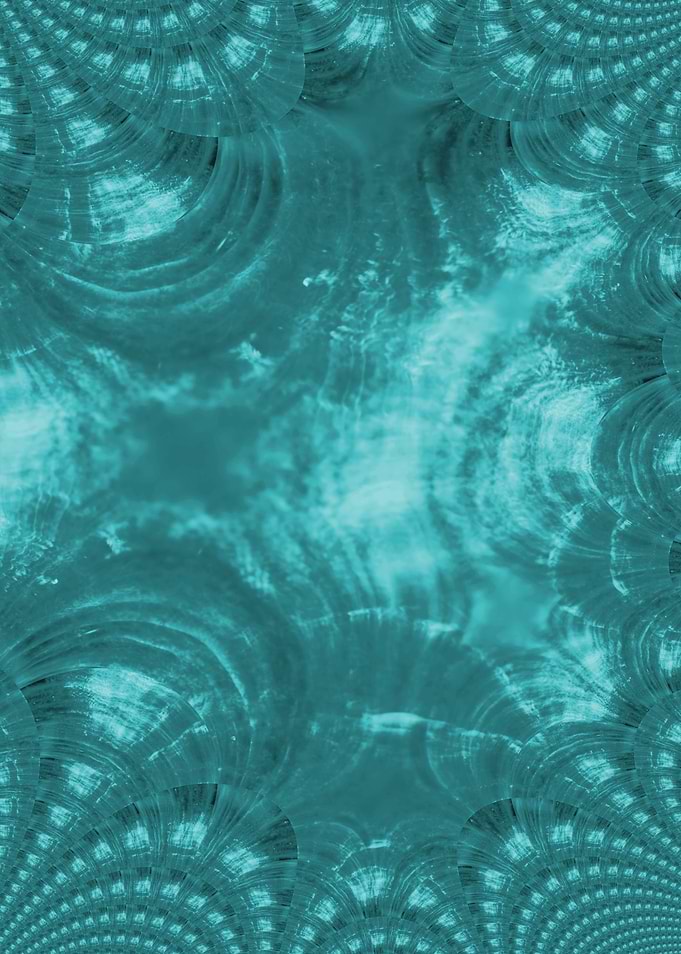 Teal Abstract Pattern in Blue