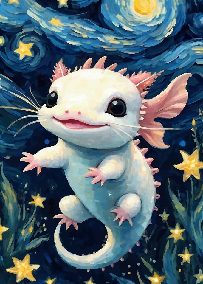 Axoloti in Starry Night