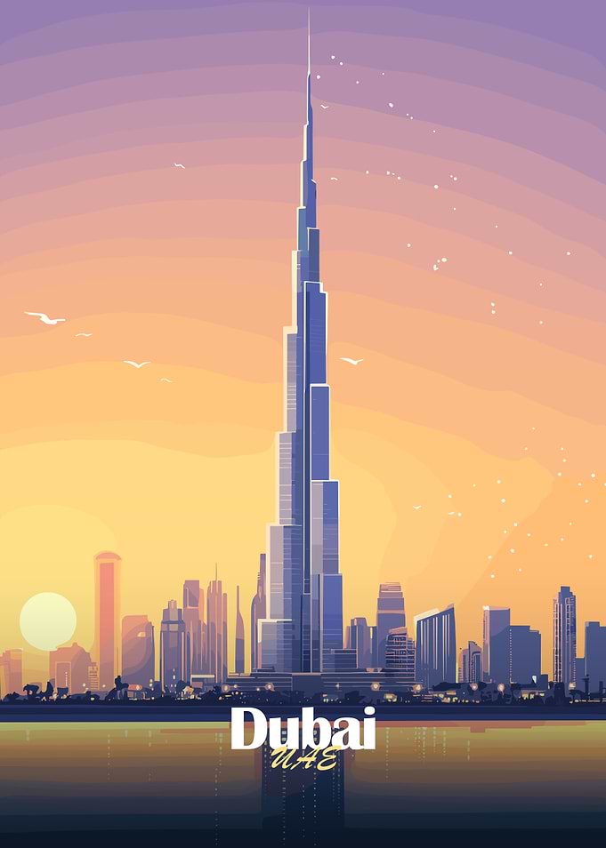 Dubai Skyline at Sunset