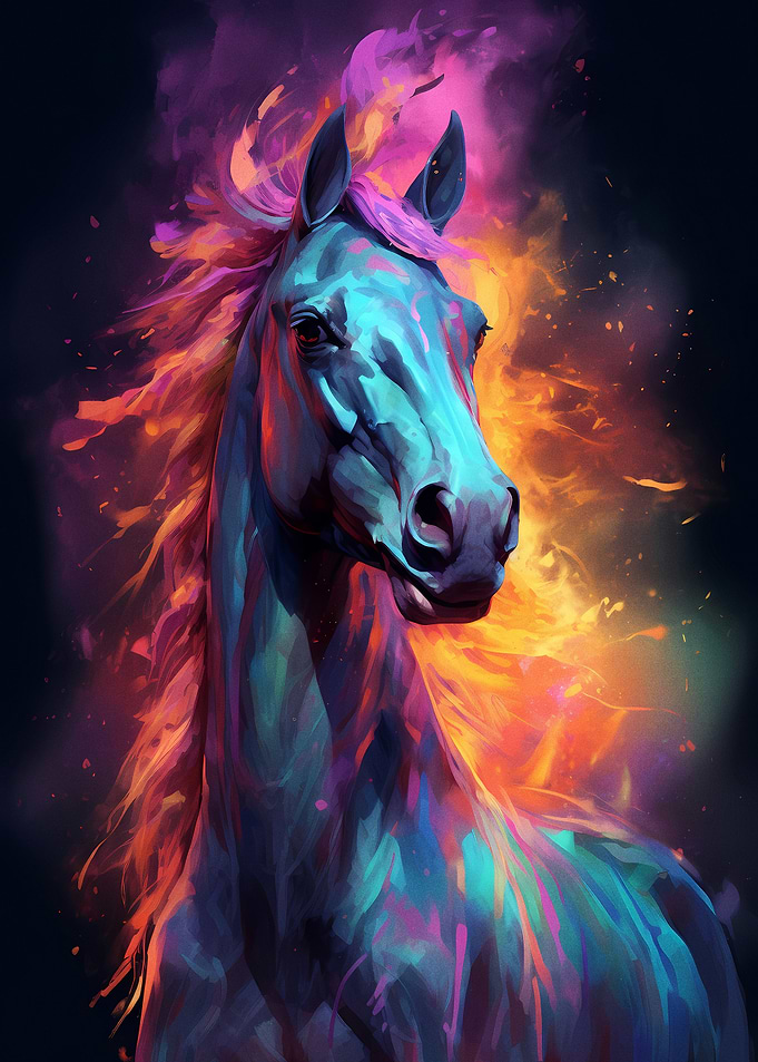 Horse in Flames