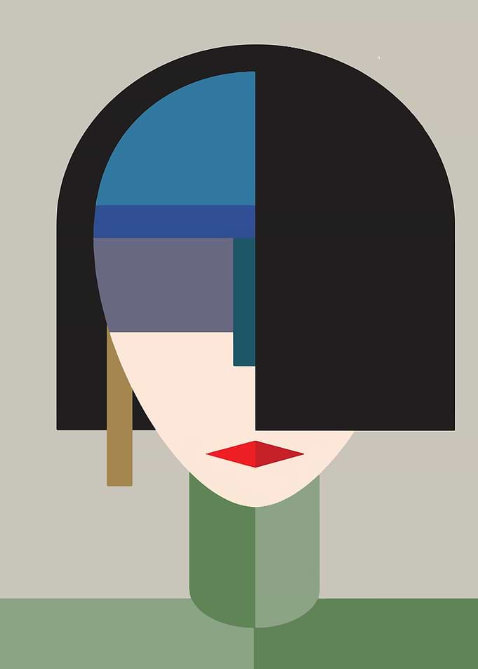 Geometric Woman Portrait
