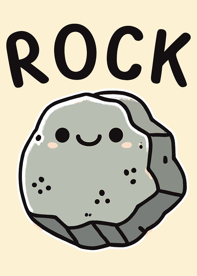 Cute Rock Illustration
