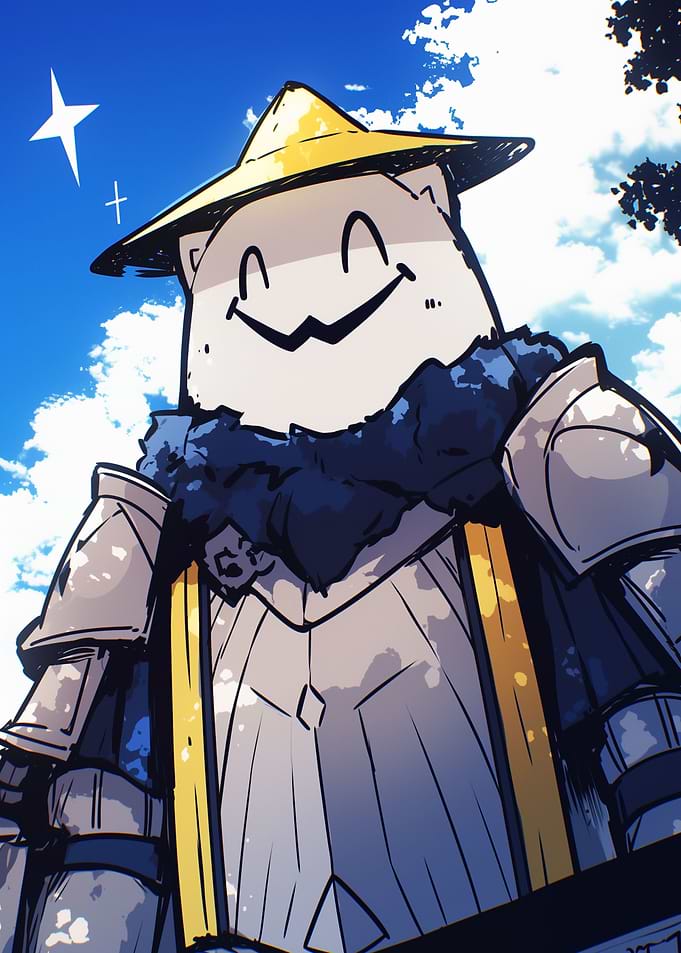 Smiling Knight Cat