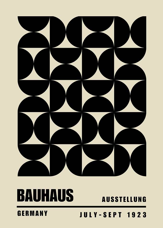 Bauhaus Geometric Poster