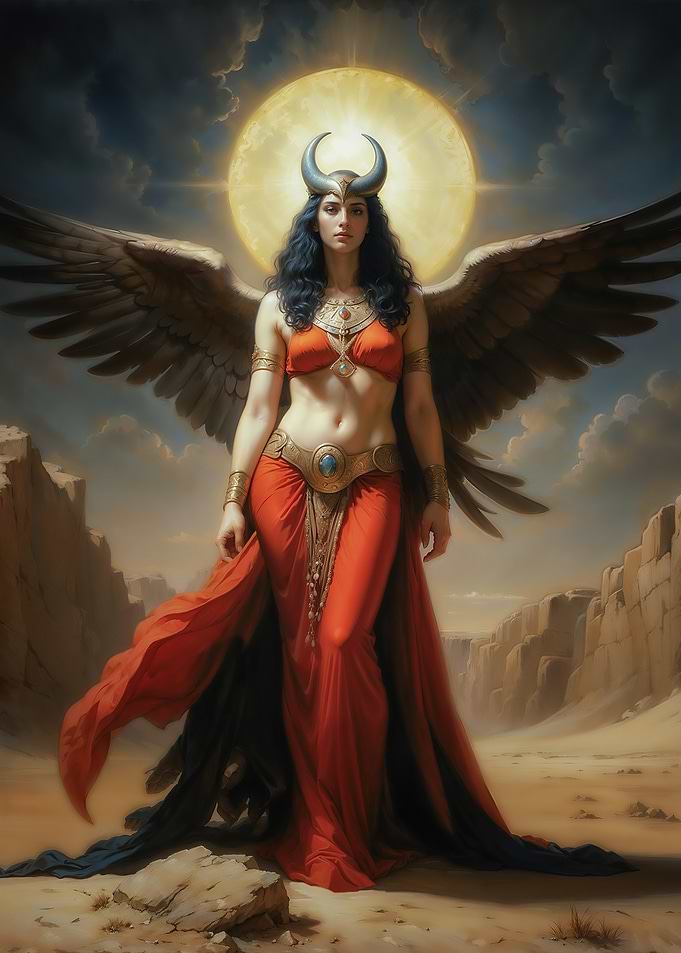 Isis Goddess in Desert