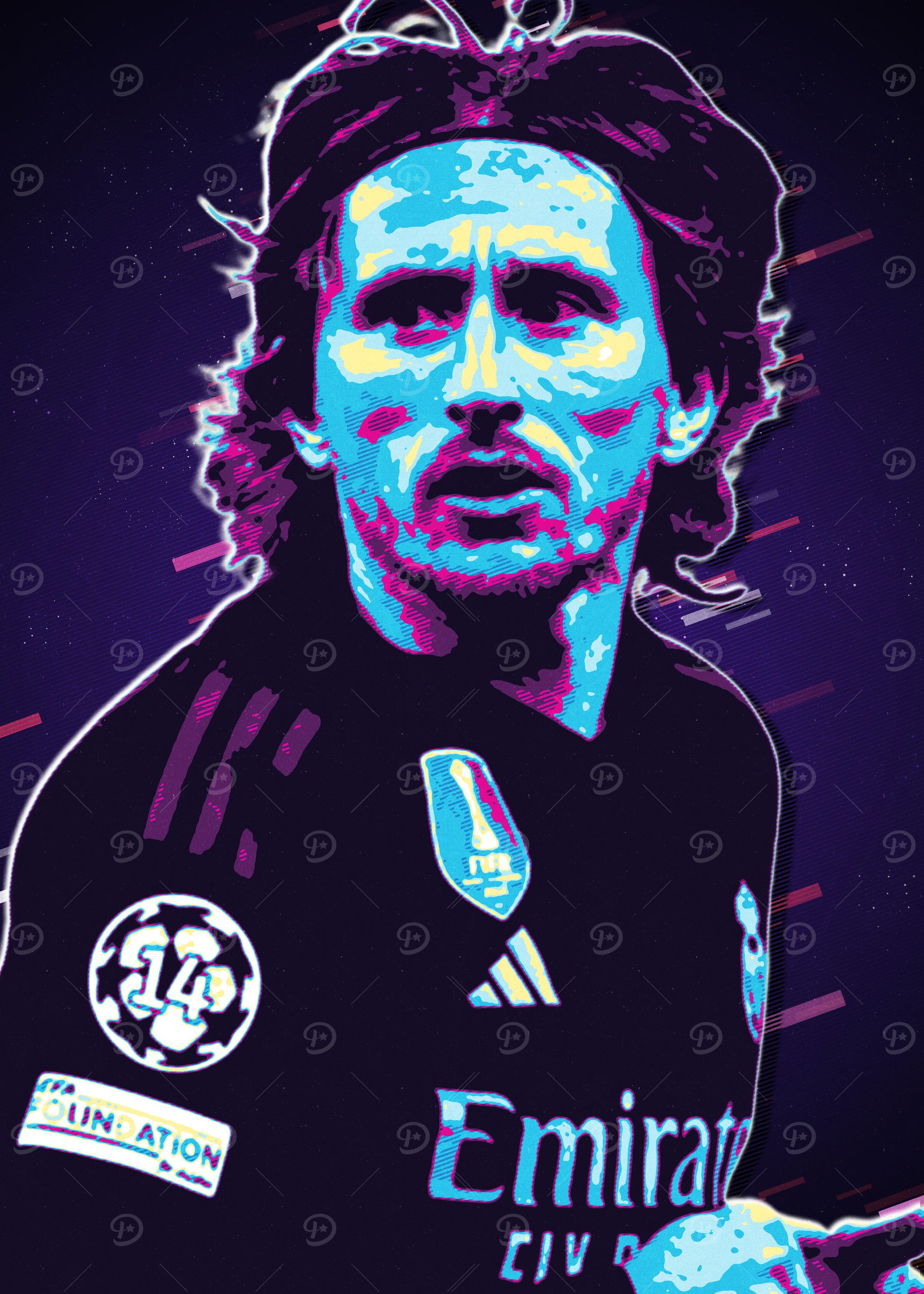 Luca Modric Retro Art