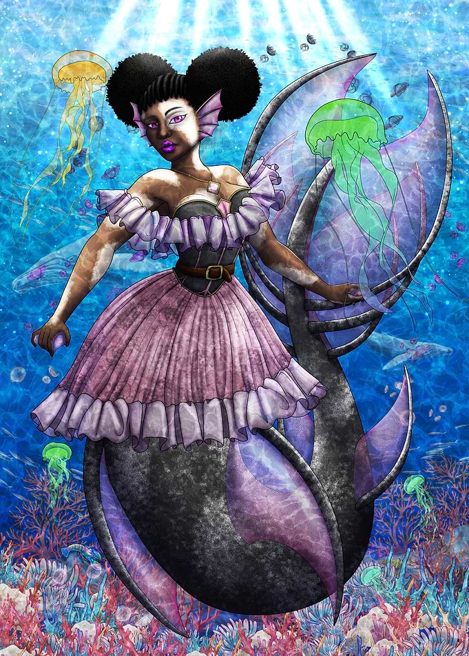 Gothic Mermaid: Vitiligo Jellyfish
