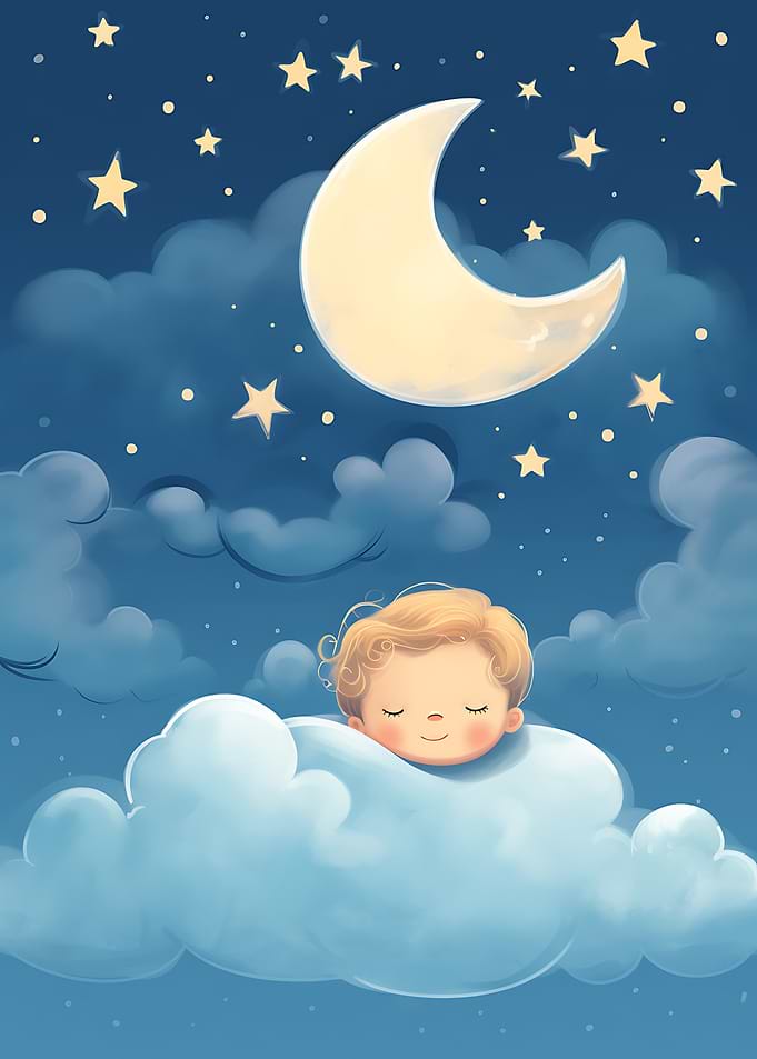 Sleeping Child on Cloud