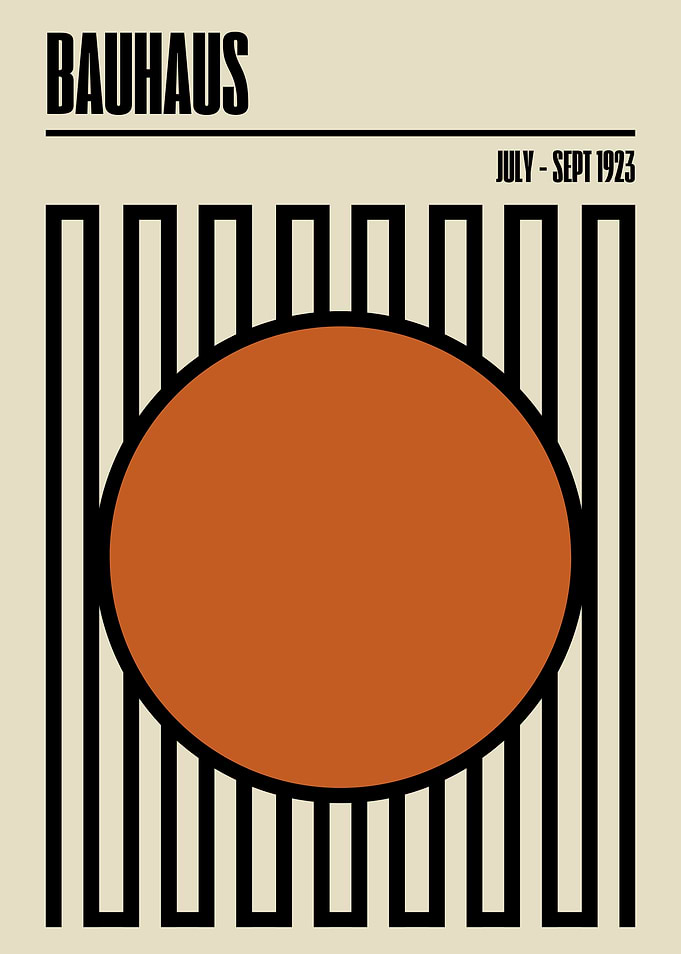 Bauhaus Geometric Poster