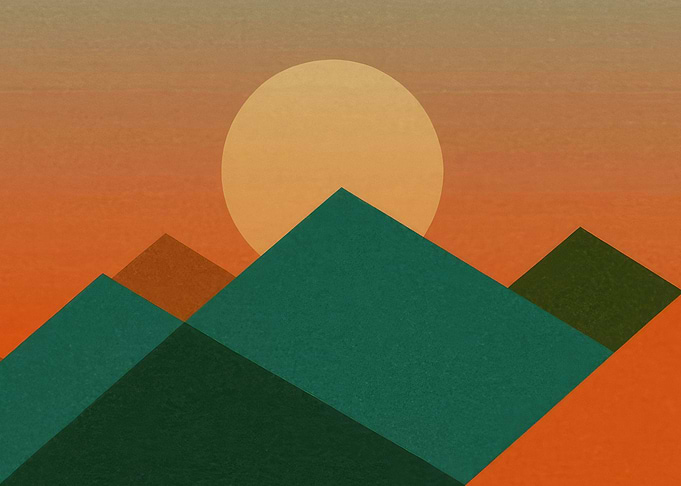 Sunset Mountain Landscape