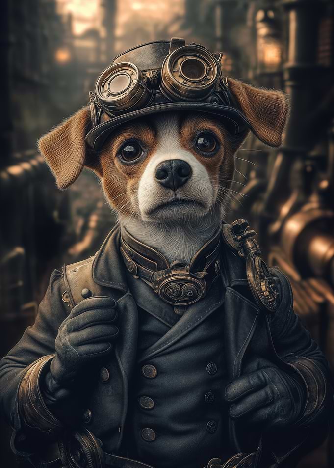 Steampunk Dog Portrait