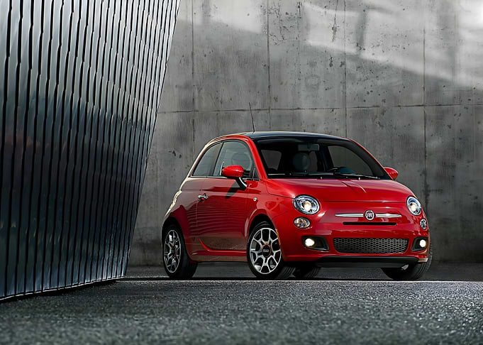Red Fiat 500
