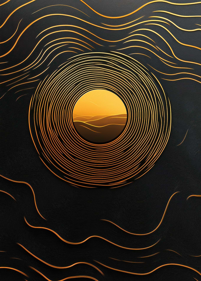 Golden Sunset Circle