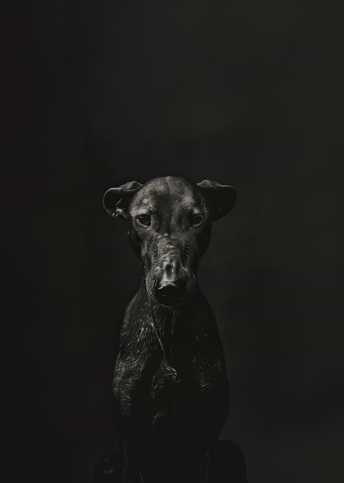 Black Dog Portrait