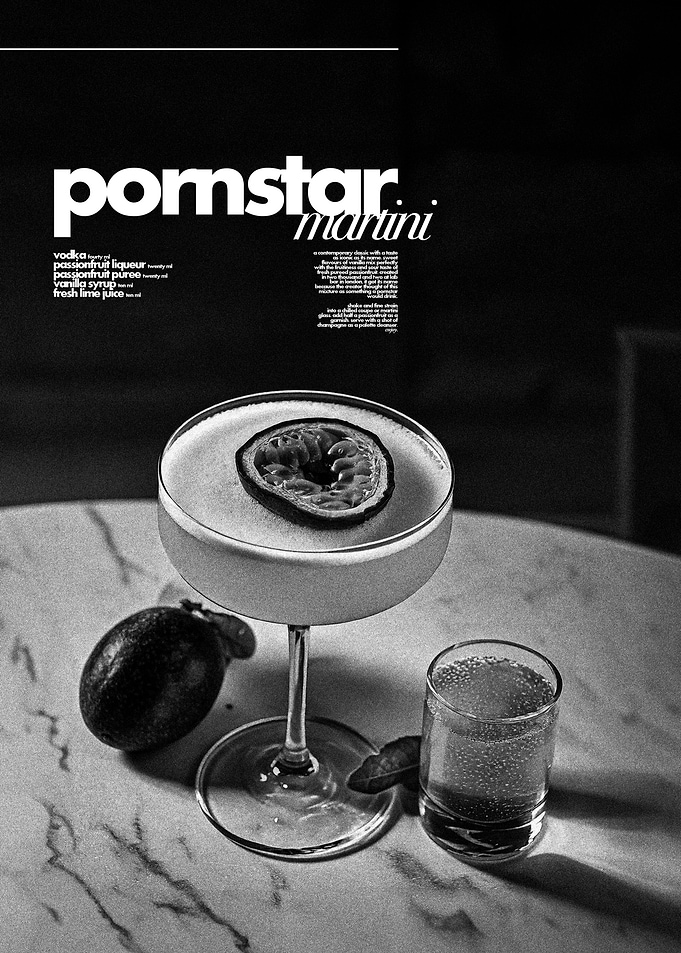 Pornstar Martini, Black and White