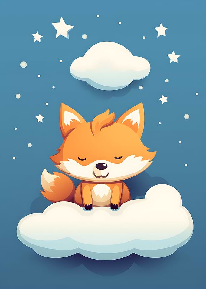 Sleeping Fox on Cloud