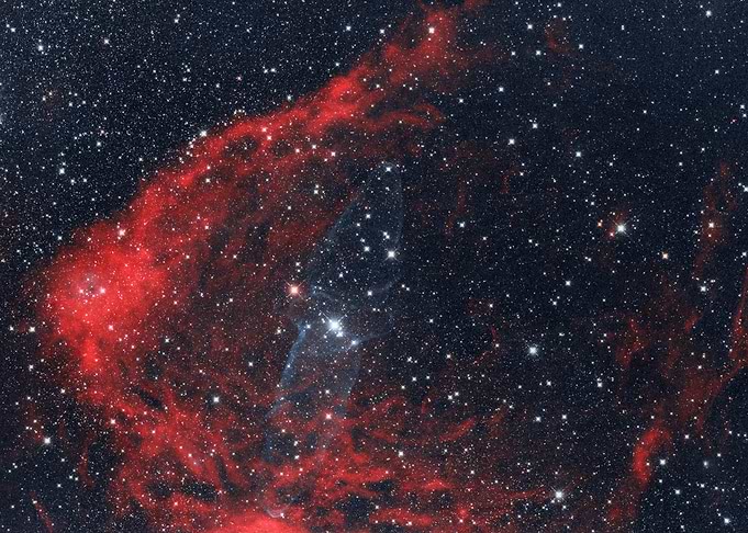 Red Nebula in Space