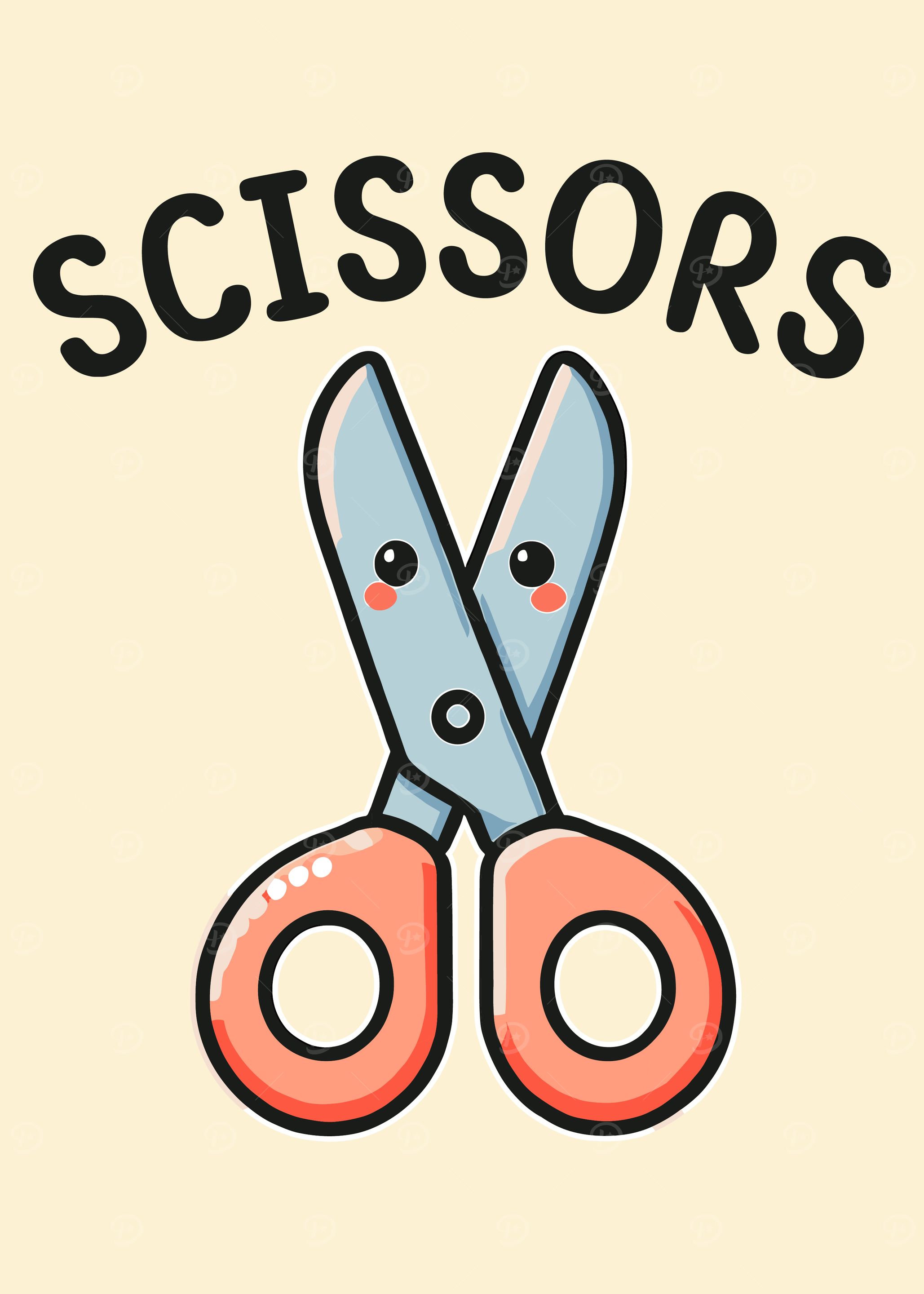 Cute Scissors Illustration