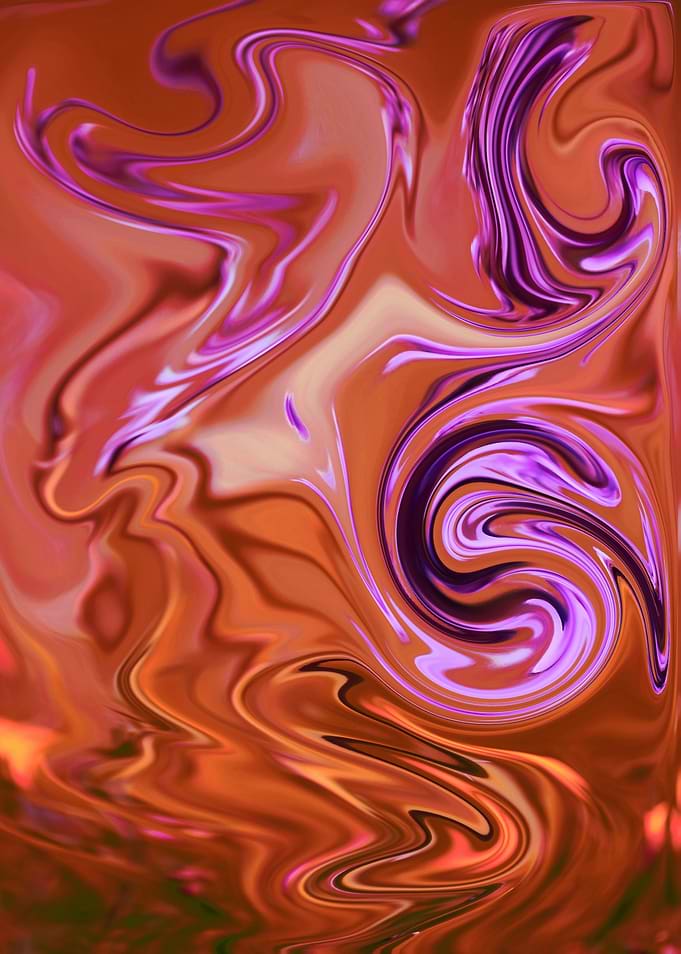 Abstract Swirling Pattern in Purple and Brown